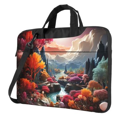 BTCOWZRV Laptop Bag 13-15.6 inch Laptop Shoulder Bag for Men Women A garden full of fun Computer Bag Messenger Bag for Work, Black
