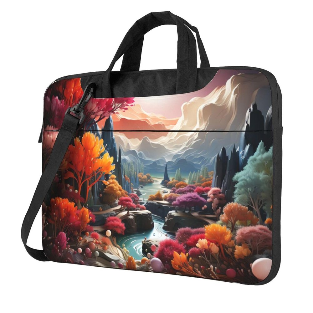 BTCOWZRV Laptop Bag 13-15.6 inch Laptop Shoulder Bag for Men Women A garden full of fun Computer Bag Messenger Bag for Work, Black