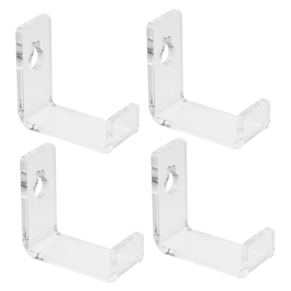 WHAMVOX 12pcs Clear Acrylic Vinyl Record Holder Shelves for Wall Display Lightweight Album Storage Rack for Home Decor Magazines and Books for Music Enthusiasts