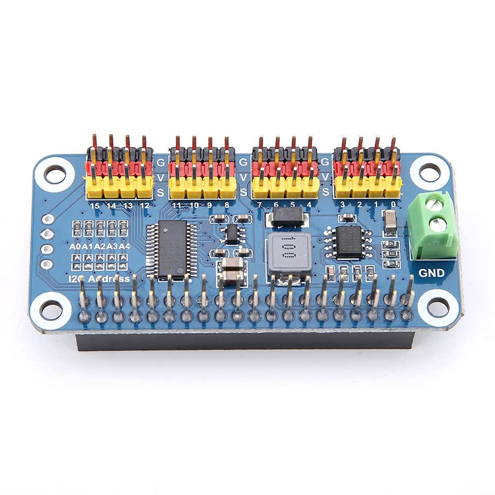 16 Channel Servo Driver Board for with I2C Interface Control Support up to 16 Servo or PWM Output for Mechanical Arm