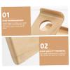 GRIRIW Phone Desk Bracket Wooden Phone Stand Stable Base for Home Office Desk Tv Gaming view 3