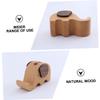 GRIRIW 1pc Creative Wood Cell Phone Holder Multifunctional Desktop Organizer for Office Living Room and Bedroom Natural Wood Stand for Videos Photos view 2