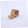 GRIRIW 1pc Creative Wood Cell Phone Holder Multifunctional Desktop Organizer for Office Living Room and Bedroom Natural Wood Stand for Videos Photos view 3
