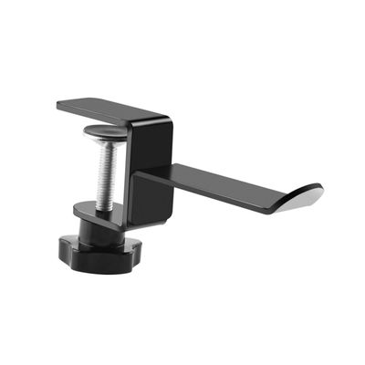 Angoily Adjustable Headset Holder Iron Headphone Stand Screw Clip for Desk Mounting Space-Saving Earphone Rack for Use Black