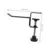 Angoily Adjustable Headset Holder Iron Headphone Stand Screw Clip for Desk Mounting Space-Saving Earphone Rack for Use Black view 2