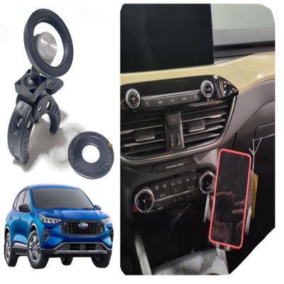 Magnetic Phone Mount Compatible with Ford Escape | 2020-2026 | Dashboard Phone Holder Clamps onto The Center Console | Many attachments: Magnetic, Cradle, Wireless