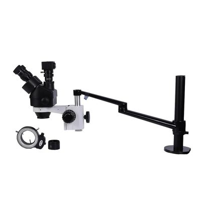 ZTBH Microscope Accessories Kit 3.5X-45X Simul Focal Trinocular Microscope BlackTable Clamp Stand Support 76MM Microscope Head Holder Metal Microscopio Set Microscope Slides (Color : Set 1)