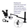 ZTBH Microscope Accessories Kit 3.5X-45X Simul Focal Trinocular Microscope BlackTable Clamp Stand Support 76MM Microscope Head Holder Metal Microscopio Set Microscope Slides (Color : Set 1) view 4