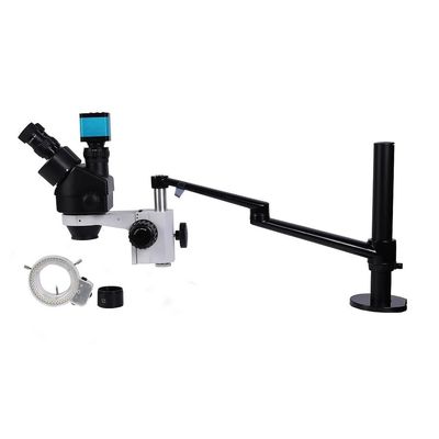 ZTBH Microscope Accessories Kit 3.5X-45X Simul Focal Trinocular Microscope BlackTable Clamp Stand Support 76MM Microscope Head Holder Metal Microscopio Set Microscope Slides (Color : Set 2)