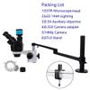 ZTBH Microscope Accessories Kit 3.5X-45X Simul Focal Trinocular Microscope BlackTable Clamp Stand Support 76MM Microscope Head Holder Metal Microscopio Set Microscope Slides (Color : Set 2) view 2