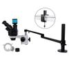 ZTBH Microscope Accessories Kit 3.5X-45X Simul Focal Trinocular Microscope BlackTable Clamp Stand Support 76MM Microscope Head Holder Metal Microscopio Set Microscope Slides (Color : Set 2) view 3