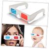 Veemoon 10 Pcs 3 3D Movie Glasses Props Theater 3D Moive Glasses 3D Movie Viewing Glasses Red and 3D Movies Glasses 3D Style Glasses Props 3D Tv Three-Dimensional Frame Paper view 2