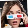 Veemoon 10 Pcs 3 3D Movie Glasses Props Theater 3D Moive Glasses 3D Movie Viewing Glasses Red and 3D Movies Glasses 3D Style Glasses Props 3D Tv Three-Dimensional Frame Paper view 3