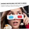 Veemoon 10 Pcs 3 3D Movie Glasses Props Theater 3D Moive Glasses 3D Movie Viewing Glasses Red and 3D Movies Glasses 3D Style Glasses Props 3D Tv Three-Dimensional Frame Paper view 4