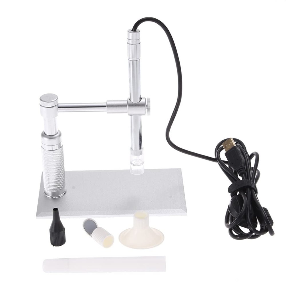 JOEBO Microscope Kit USB Digital Microscope 500X 8LED 2MP Digital Image Processor PCB Inspection Microscope Lens Adapters