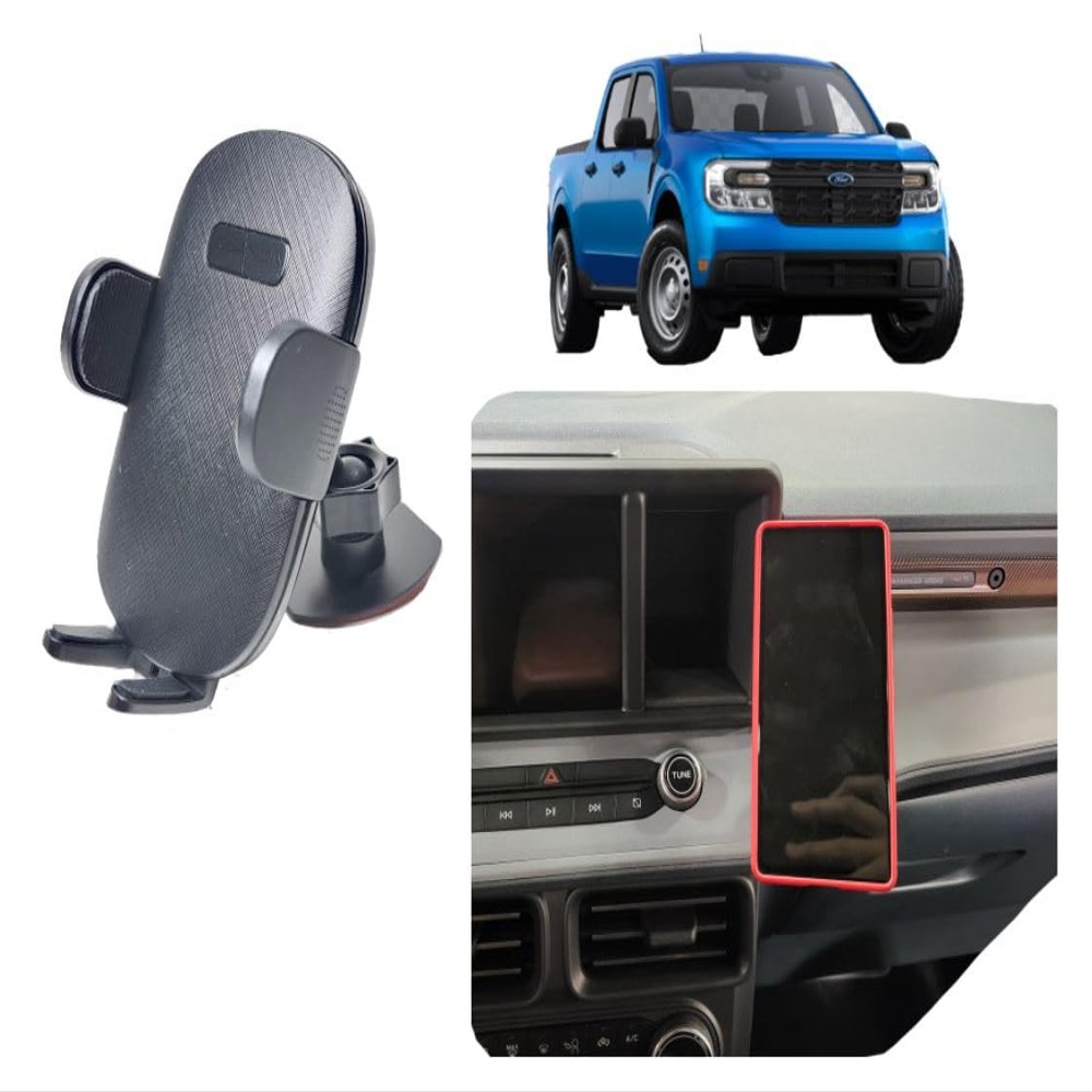 Stick on Wireless Charge Phone Mount Compatible with Ford Maverick (2020-2026) Center Console Phone Holder |