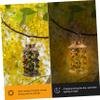 COOLHIYA 1pc Decorative Solar-Powered Dragonfly Lantern Unique Hanging Light for Garden Patio Porch Art Design Elegant Outdoor view 4