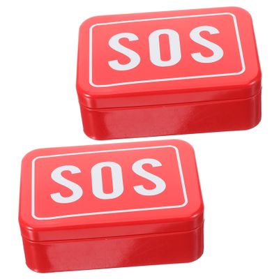 Anneome 2pcs Outdoor Survival Storage Container Portable Tools Box for Hiking Camping and Emergency Use Lightweight and Durable Case for Essential Gear Protection