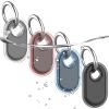 4 Pack Waterproof Compatible with Samsung Galaxy SmartTag2 Holder, TPU GPS Tracker Protective Case for Tag 2 with Keychain, Anti-Scratch Smart Tag 2 Case (Pink Blue Black White) view 1