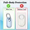4 Pack Waterproof Compatible with Samsung Galaxy SmartTag2 Holder, TPU GPS Tracker Protective Case for Tag 2 with Keychain, Anti-Scratch Smart Tag 2 Case (Pink Blue Black White) view 4