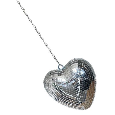 Ciieeo Disco Ball Decor Heart Hanging Decor Ball Mirror Disco Ball Reflective Party Accessory for Wedding Banquet