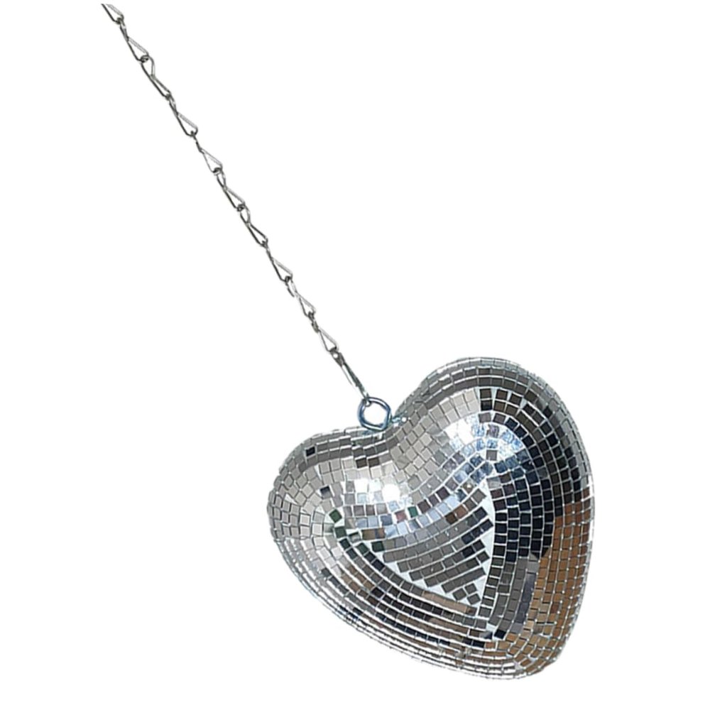 Ciieeo Disco Ball Decor Heart Hanging Decor Ball Mirror Disco Ball Reflective Party Accessory for Wedding Banquet