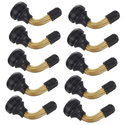 PartyKindom 10pcs Angled Bent Car Wheel Tire Tyre Valves Stem Extension Adapter Extenders Tubeless Tire Valve
