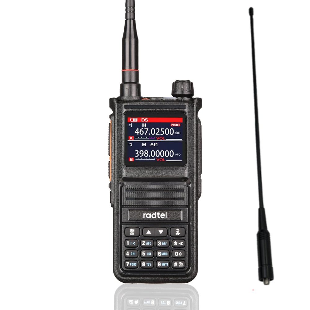 Radtel RT-470X Multi-Bands Ham Radio Walkie Talkies 256CH Air Band Two Way Radio + Tri-Band Flex Antenna 144/222/430Mhz