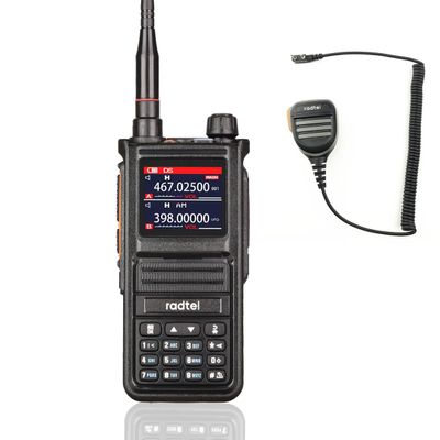 Radtel RT-470X Multi-Bands Ham Radio Walkie Talkies 256CH Air Band Two Way Radio + radtel Platinum Series Rainproof Heavy Duty Shoulder Speaker Mic