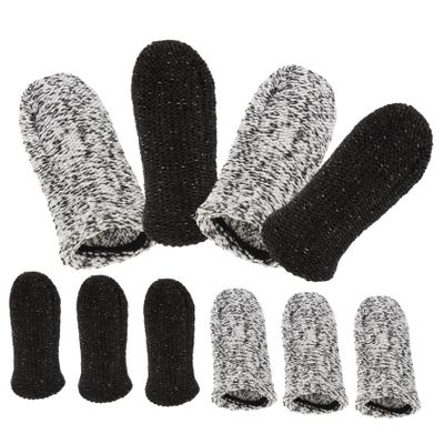 FRCOLOR 20pcs Wear-Resistant Cut-Resistant Finger Cots Convenient Protective Finger Covers for Carving Crafting and Household Use Breathable Anti-Skid Durable Design Gray