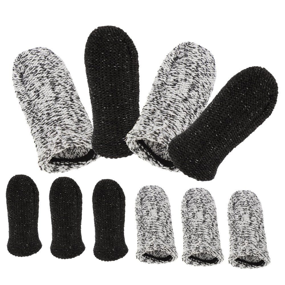 FRCOLOR 20pcs Wear-Resistant Cut-Resistant Finger Cots Convenient Protective Finger Covers for Carving Crafting and Household Use Breathable Anti-Skid Durable Design Gray