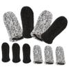FRCOLOR 20pcs Wear-Resistant Cut-Resistant Finger Cots Convenient Protective Finger Covers for Carving Crafting and Household Use Breathable Anti-Skid Durable Design Gray view 1