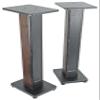 Rockville RHTSD 36" Bookshelf Speaker Stands, Dark Wood Grain, Dual Top Plates, Sand-Fillable Design, 60 lbs Capacity, for Home Theater and Studio Audio view 1