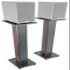 Rockville RHTSD 36" Bookshelf Speaker Stands, Dark Wood Grain, Dual Top Plates, Sand-Fillable Design, 60 lbs Capacity, for Home Theater and Studio Audio view 2