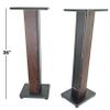 Rockville RHTSD 36" Bookshelf Speaker Stands, Dark Wood Grain, Dual Top Plates, Sand-Fillable Design, 60 lbs Capacity, for Home Theater and Studio Audio view 3