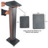 Rockville RHTSD 36" Bookshelf Speaker Stands, Dark Wood Grain, Dual Top Plates, Sand-Fillable Design, 60 lbs Capacity, for Home Theater and Studio Audio view 4