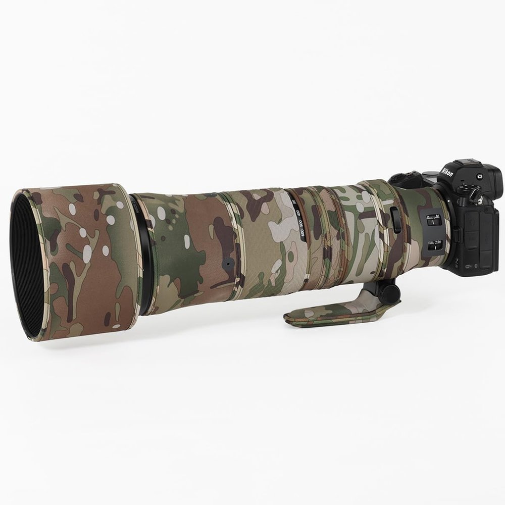 CHASING BIRDS Lens Camouflage Waterproof Coat for Nikon Z 180-600mm f/5.6-6.3 VR Rainproof Lens Protective Cover Version IV (Desert, with 2.0X TC)