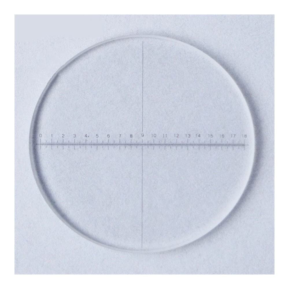 ZTBH Microscope Accessories Kit NO.923 Optical Glass DIV 0.1mm Micrometer Cross Line Eyepiece Graticule for Microscope Microscope Slides (Color : 20mm)