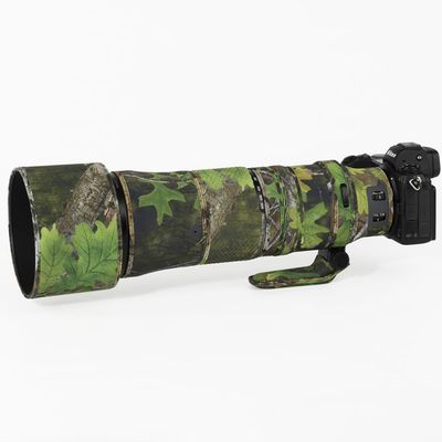 CHASING BIRDS Lens Camouflage Waterproof Coat for Nikon Z 180-600mm f/5.6-6.3 VR Rainproof Lens Protective Cover Version IV (Green Leaf Camouflage, with 1.4X TC)