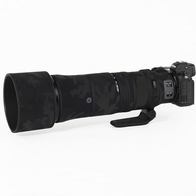 CHASING BIRDS Lens Camouflage Waterproof Coat for Nikon Z 180-600mm f/5.6-6.3 VR Rainproof Lens Protective Cover Version IV (Shadow Black Camouflage, with 1.4X TC)