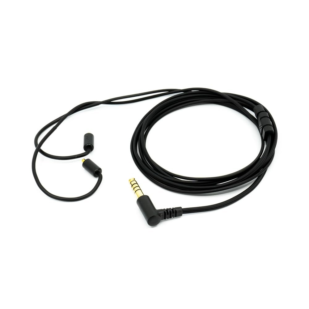 Maestraudio MAPro 1000 Cable 4.4-MMCX [MMCX Connector / 4.4mm Balance L-Shaped Plug] Approx. 47.2 inches (120 cm) 4 Core High Conductivity OFC Cable for Earphones [OTA-MAPRO-1000-CABLE44]