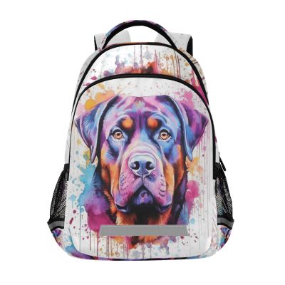ALAZA Rottweiler Dog Backpacks Travel Laptop Daypack School Book Bag for Men Women Teens Kids