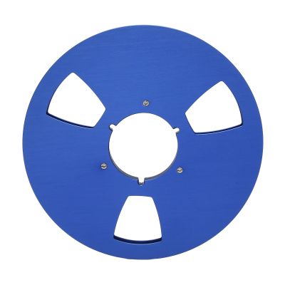 10.5 Inch Empty Takeup Reel, Empty Metal Reel Aluminium Alloy, Universal Opening Machine Part for with 3 Hole Design (Blue)