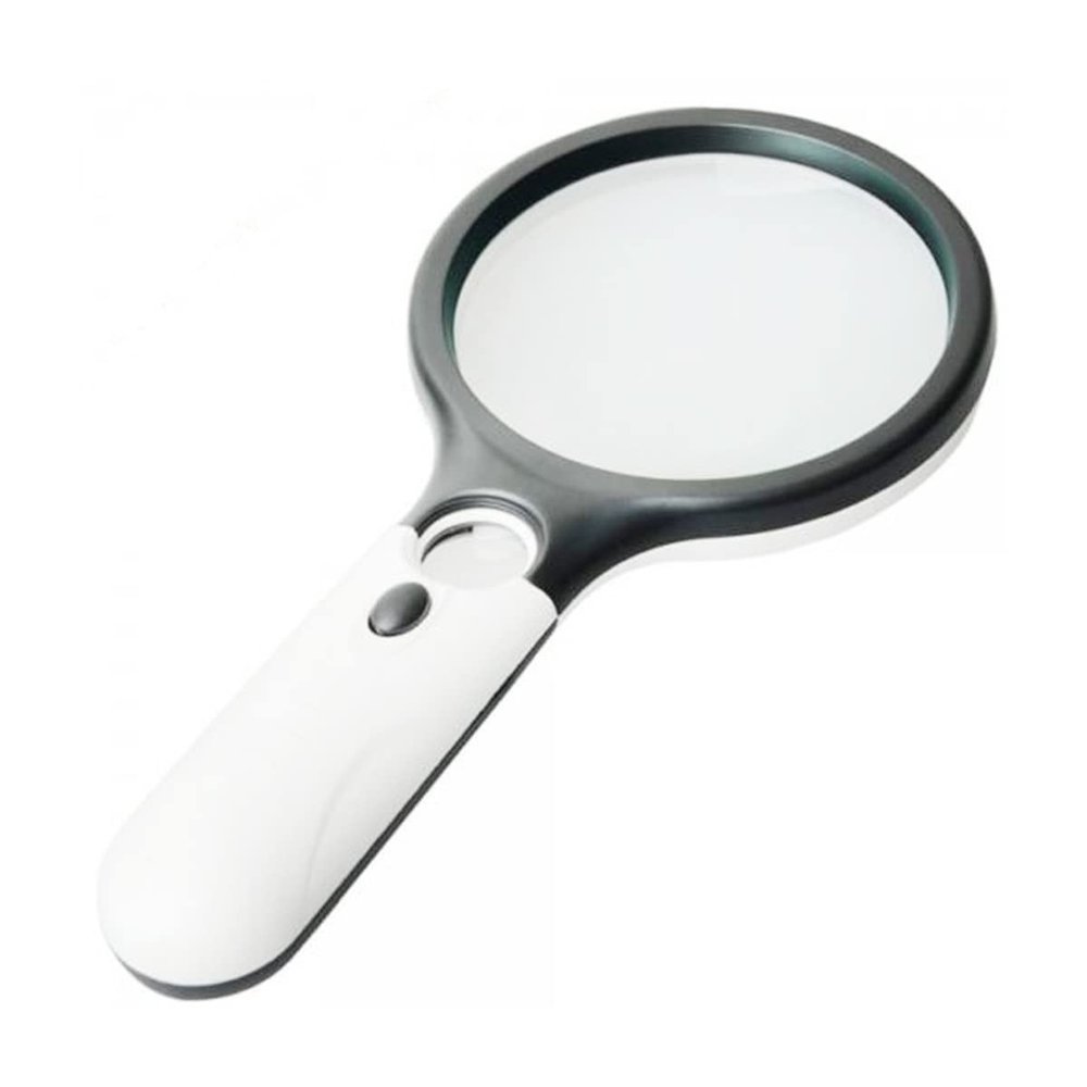 JOEBO Microscope Kit 45X Handheld Reading Magnifying Glass Illuminated Microscope Lens with 3 LED Microscope Lens Adapters (Color : A)