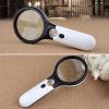JOEBO Microscope Kit 45X Handheld Reading Magnifying Glass Illuminated Microscope Lens with 3 LED Microscope Lens Adapters (Color : A) view 3
