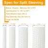 MyyYiTar 12ft Cable Management Sleeve(1/4" Dia.),Self-Wrapping Cord Cover,Braided Mesh Split Loom Tubing Hider for Desk/Wall/Floor Electronics Accessories,Pet-Proof Wire Protector Kit. White view 2