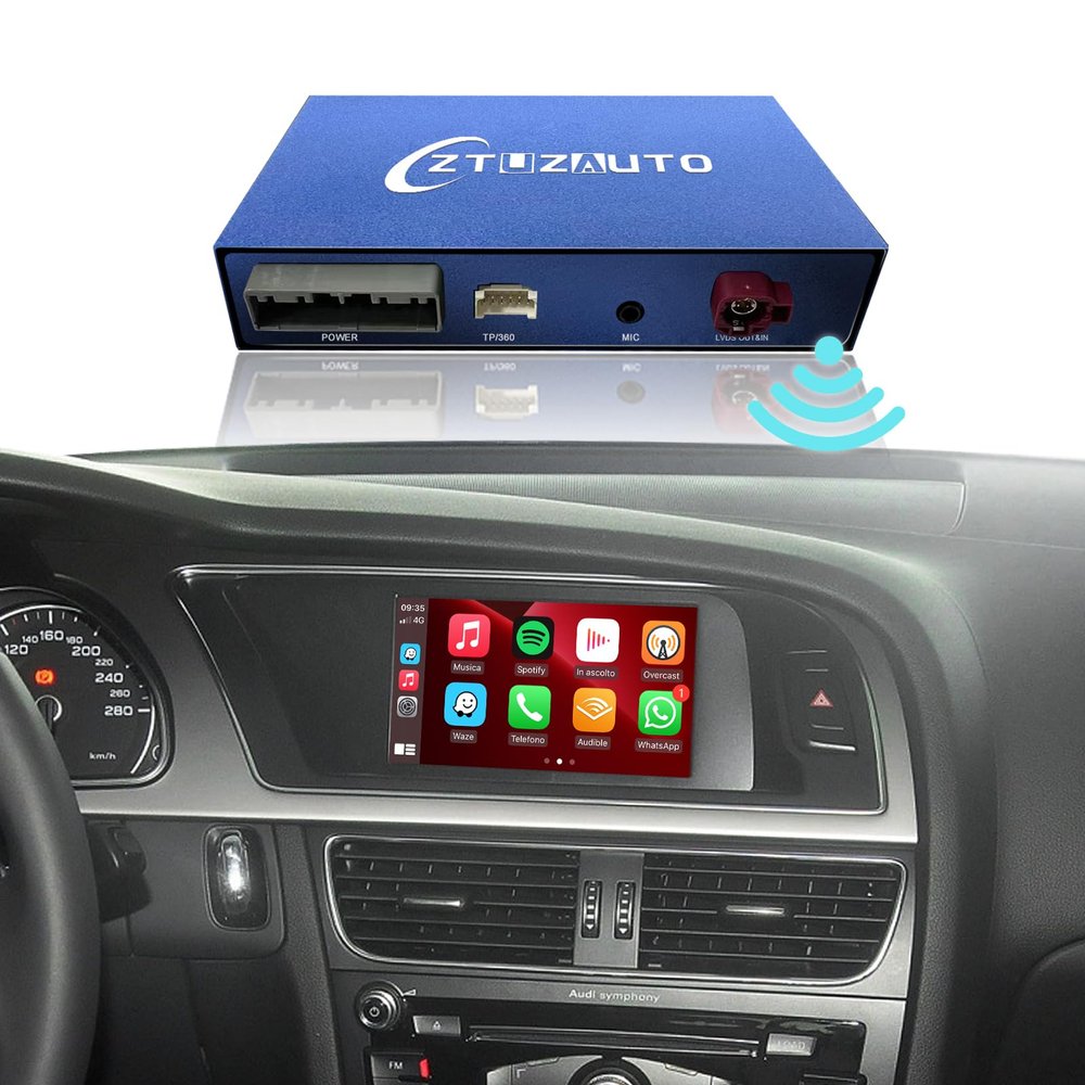 Wireless Carplay Android Auto for Audi A4 /A5/Q5 with 2G MMI System, Carplay Retrofit Kit, Support Wireless Android Auto, YouTube,Mirrorlink, Reverse Camera