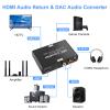 Tendak ARC Audio Extractor, 192KHz Digital to Analog Audio Converter DAC Converter, HDMI ARC or SPDIF/Optical to HDMI, SPDIF/Optical, 3.5mm Jack & Stereo L/R Outputs for TV, DVD and Game Consoles view 3