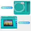 BOVKE Carrying Case for WELLSTG Handheld Game for Kids -Preloaded 220 Retro Video Games, Mini Arcade Electronic Toy for Boys Girls Portable Storage Organizer, Extra Mesh Pocket for SD Card, Turquoise view 3