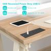 Recessed Power Strip USB C 65W,Flush Mount Desk Power Outlet 3 Outlets 3 USB (PD 65W& QC60W,) 6.56ft Heavy Duty Power Cord with Flat Plug Fast Charge Built in Desktop Power Station for Furniture view 4